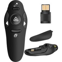 2.4GHz RF Wireless Presentation Clicker with Plug-and-play USB receiver for hassle-free setup,Compatible with PowerPoint, Keynote,Google Slides,and more presentation software