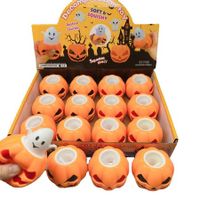 12-Pack Soft and squeezable Pumpkin Stress Balls for Halloween Party Favors