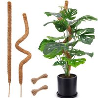 2-Pack Bendable Moss Poles for Indoor Climbing Plants - 28 Inch Support Stakes for Monstera, Pothos, and Philodendron