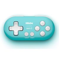 Bluetooth Key Chain 8Bitdo Zero 2 Mini Controller - Pocket-Sized Gaming for Switch, Windows, Android, and macOS (Turquoise)