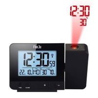 FanJu FJ3531 Digital Projection Alarm Clock: Syncs Time and Temperature with LCD Backlit Screen