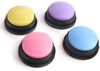 Easy to use Voice Recording Dog Training Buttons - 4 Pack (Blue, Pink, Yellow, Purple) for Communication and Pet Training