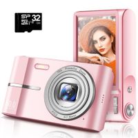 50MP Kids Digital Camera with 1080P High Definition,16x Zoom,Anti-Shake,32GB SD Card,2000s Vibe- Compact and Durable for Kids' Photography