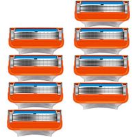 8-Pack Shaving Razor Blade Refills for Gillette Fusion 5 - Orange New Version