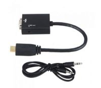 1080P HDMI Male to VGA Female Cable Video Converter Adapter HD Conversion Cable with Audio Output