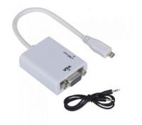 1080P Micro HDMI Male to VGA Female Cable Video Converter Adapter HD Conversion Cable with Audio Output
