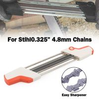 2-in-1 Chainsaw Chain Sharpener - Easy File and Depth Gauge File for STIHL .325" 4.8mm Chains (White and Orange)