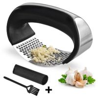 Stainless Steel Garlic Press Mincer Crushers chopper peeler with Ergonomic Handle