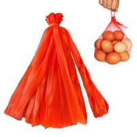 100 Pack 20 Inch Reusable Mesh Netting Bags with Loop Closures: Perfect for Produce, Toys, Fruits, Vegetables, and Seafood Storage