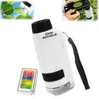 Handheld Miniscope - Portable Pocket Microscope for Kids' Scientific Adventures(White)