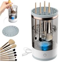 Electric Makeup Brush Cleaner: Automatic Spinning Cleaner with Brush Mat for All Sizes and Gift-Ready