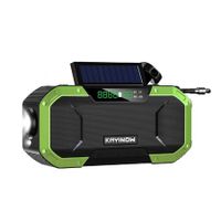 Solar-Powered Hand Crank Emergency Radio,AM/FM/NOAA Weather Radio with Weather Alerts, Bluetooth, LED Flashlight,for Cell Phone Charge