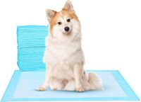 50-Pack of Leak-Proof, Quick-Dry Dog and Puppy Pee Pads for Potty Training (45*60cm, Standard Absorbency, Blue & White)