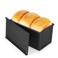 Non-Stick Pullman Loaf Pan Bread Pan with Lid for Perfect Homemade Bread and Toast (1 Pack)