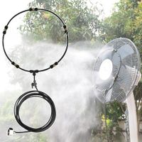 14-Inch Outdoor Cooling Misting Kit with 6m Tube and Durable Brass Nozzles for Cooling Patio Garden Greenhouse