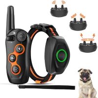 Anti-Bark Dog Training Collar with Remote 600m Range, Beep/Vibration/Shock 3 Modes,  Waterproof Rechargeable Electric Collar for Large Small Dogs