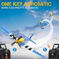 Easy-to-Fly RC Plane 4 Channel P51 Mustang Fighter with 6-Gyro System, Perfect for Learning to Fly RC Planes