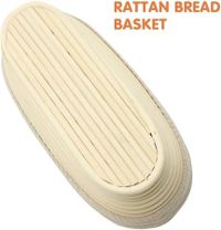 Oval Proofing Basket,Handmad Bread Baking Brotform with Cloth Liner for Perfect Sourdough Loaves-17*12*6CM