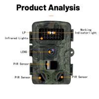 1080P Day & Night Trail Camera with Powerful night vision illumination for clear images in low light, IP54 Waterproof perfect  for Wildlife and Outdoor Adventures