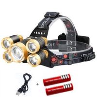 20,000 Lumen LED T6 Headlamp with 4 Modes, Zoomable and Rechargeable Perfect for Camping and Hunting