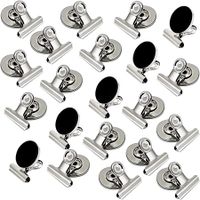 20 Pack Strong Magnetic Clips for Fridge, Whiteboard, and Lockers (30mm Wide)