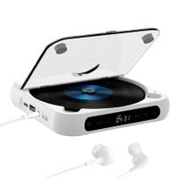 Personal Portable CD Player with Bluetooth for Car and Travel, Headphones, LCD Touch Screen, Anti-Skip/Shockproof Protection, Rechargeable