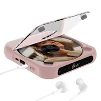 Portable CD Player with Bluetooth and Headphones, LCD Touch Screen & Anti-Skip/Shockproof (Pink)