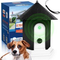 Dog Control Anti Barking Device Up to 50 Ft Training Behavior Aids 2 in 1 Ultrasonic Deterrent Outdoor Safe for Humans and Dogs