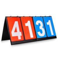 Score Keeper Scoreboard with Score Flipper for Basketball, Tennis, and Other Sports, Easy-to-Use Durable