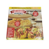 Kitchen Lazy Baked Microwave Baked Potato Maker with Toppings Container for Sour Cream Leeks Broccoli and Cheese ( 1PC)