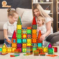 100-Piece Magnetic Building Set: Fun and Educational Magnet Tiles Stacking Blocks for Kids, Perfect Gift Idea