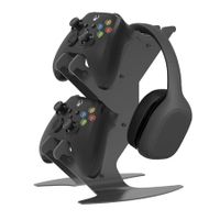 Game Controller and Headset Stand for X-box, PlayStation, -Switch, and PC (Black)