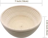 18*9CM Circle Handmade Banneton Bread Proofing Basket with Proofing Cloth Liner - Create Artisanal Loaves with Ease