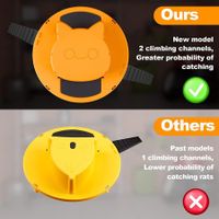 5 Gallon Mouse/Rat Bucket Lid Trap with Automatically Reset Door Style,Effective Rat Control for Indoor and Outdoor Use(Yellow)