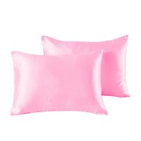 2-Pack Satin Pillowcases for Hair and Skin (Light Pink, 51*76cm)