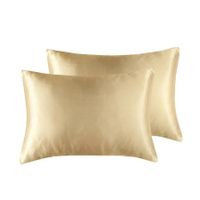 2-Pack Silk Satin Pillowcases for Hair and Skin (Champagne, 51*66cm)