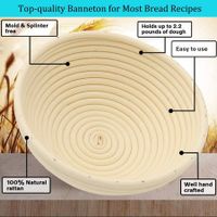 Artisan Bread Making Kit Banneton Proofing Basket for Perfect Sourdough Bread (26*9CM)