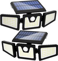 2-Pack Solar Motion Sensor Lights: Wireless, Waterproof, and Perfect for Enhanced Outdoor Security