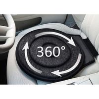 360 Rotating Seat Cushion Automobile Car, Swivel Seat Cushion for Car for Elderly Non Slip, Memory Foam, Ergonomic Design (Black)