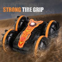 Amphibious Remote Control Car Boat for Kids, 2.4Ghz Waterproof RC Monster Truck Stunt Car, Birthday Gift for Boys and Girls, Orange