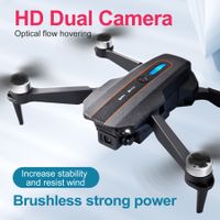 4K HD Dual Camera EVO Drone Obstacle Avoidance Aircraft 5G Wifi FPV Folding Brushless Wide Angle Aerial Photo RC Quadcopter Color Black