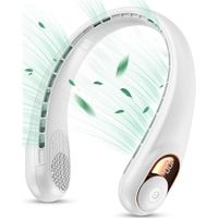 Personal Fan with LED Display, USB Rechargeable, 3-Speed Adjustment & Whisper-Quiet Operation, Perfect for Home, Travel (White)