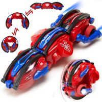 2.4Ghz Spider Stunt RC Cars with LED Lights 360 Degree Rotating Rolling Rechargeable Snake Car Indoor Outdoor Toys for Kids 6+