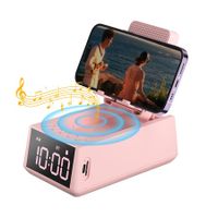 Cell Phone Stand Bluetooth Speaker with Anti-Slip Base,HD Surround Sound,Cool Multi Functional Gadget,Unique Gift for Him,Her,Husband,Wife,Dad,Mom (Pink)