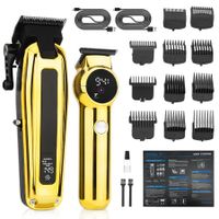 Electri Cordless Hair Clippers Beard Trimmers Set for Men with LED Display Hair Cutting Kit for Family