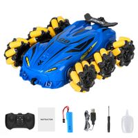 RC Stunt Car 6 wheels 360 Flips Rotating Drift Off Road All Terrains with LED Headlight Water Spray,Christmas Birthday Gift for Boys Girls 5+