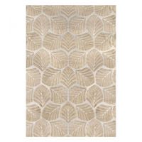 Marlow Floor Rug Soft Embossed Carpet Non Slip Plush Shaggy Rugs Leaf Pattern