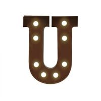 LED Metal Letter Lights Free Standing Hanging Marquee Event Party D?cor Letter U