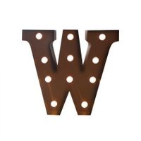 LED Metal Letter Lights Free Standing Hanging Marquee Event Party D?cor Letter W