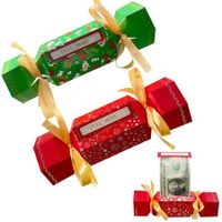 Christmas Surprise Money Pull Pouch,2PCS DIY Christmas Money Holders for Cash Cash Gift Pouch for Christmas Gift Birthday